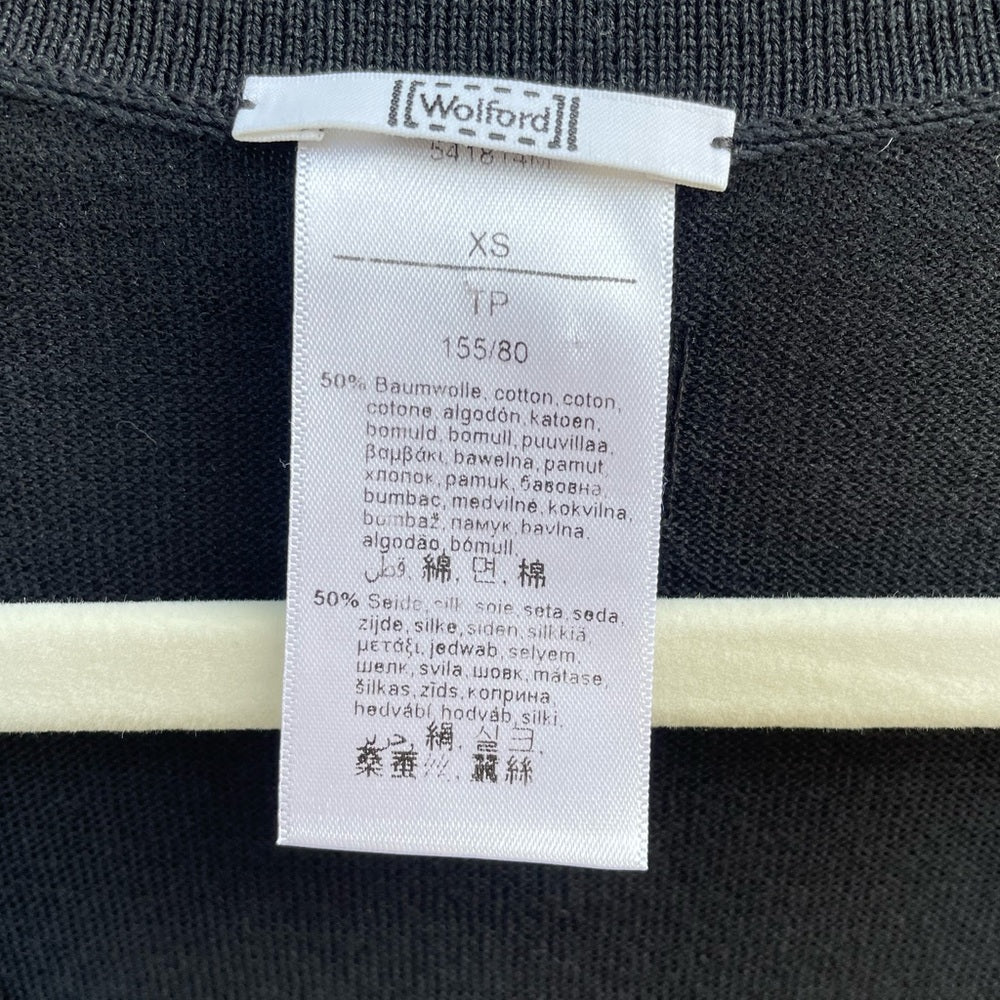 Wolford Black Cotton Silk Sweater Vest, size Small