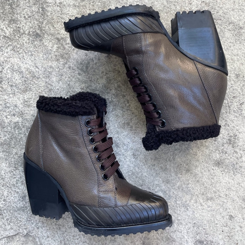 Chloe Rylee shearling Ankle boots, size 36