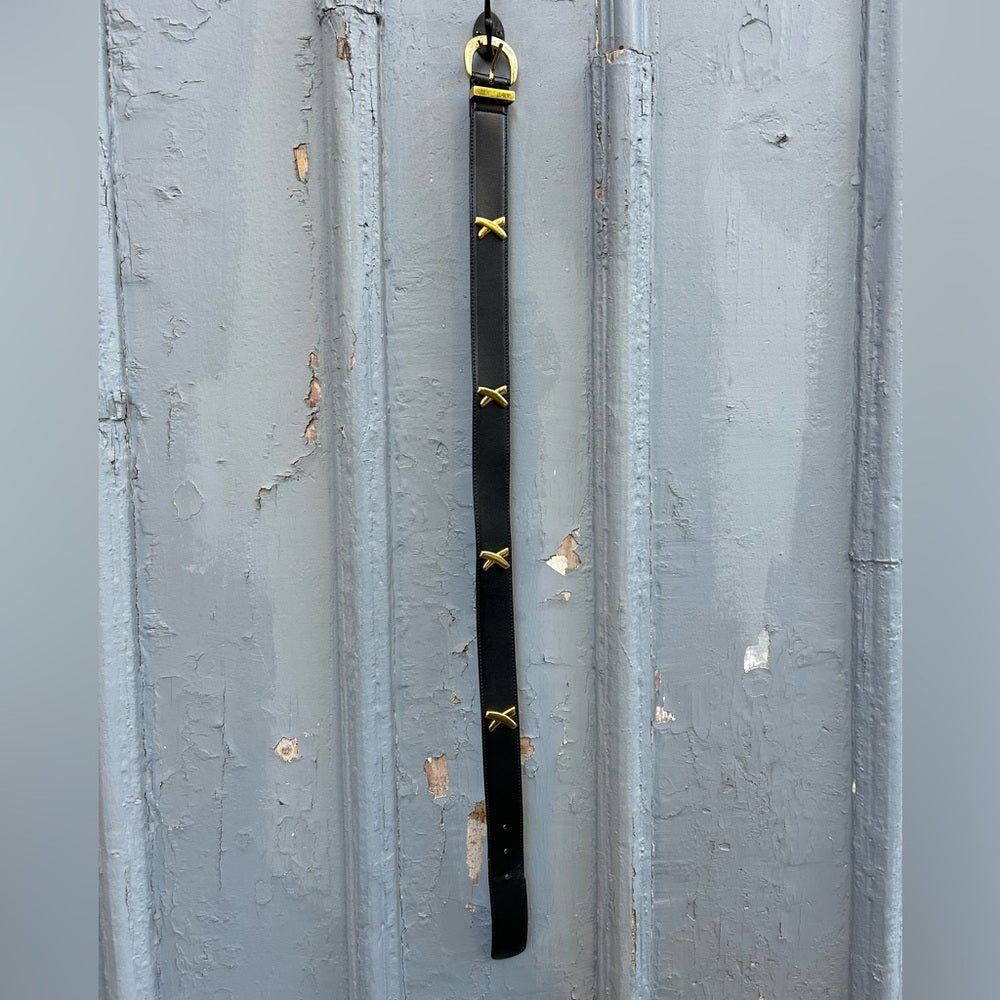 Vintage Paloma Picasso Gold X detail Belt, Small