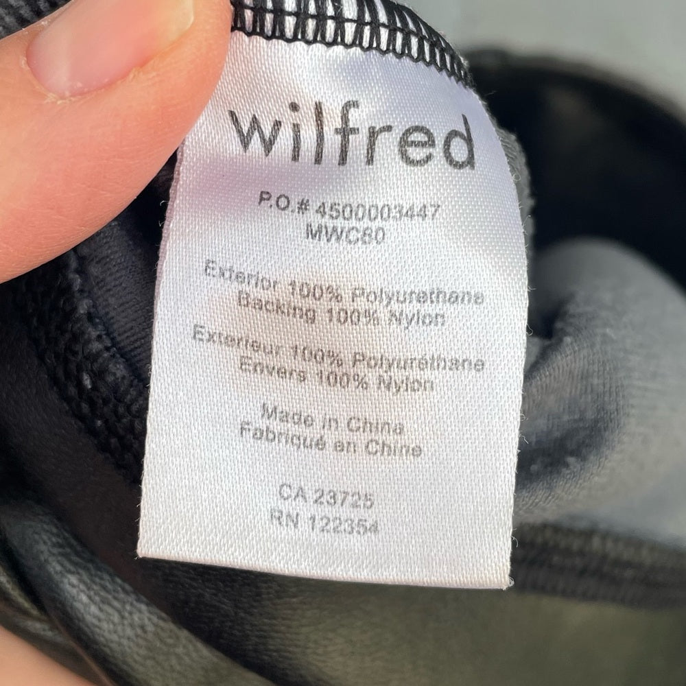 Wilfred Rebelle Faux Leather Pant/Legging Black size Small