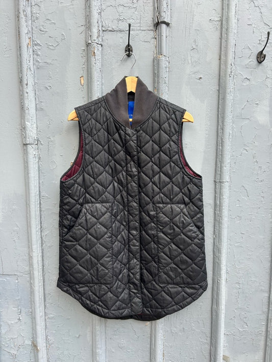 Kit & Ace All Day Black Long Quilted vest, Large