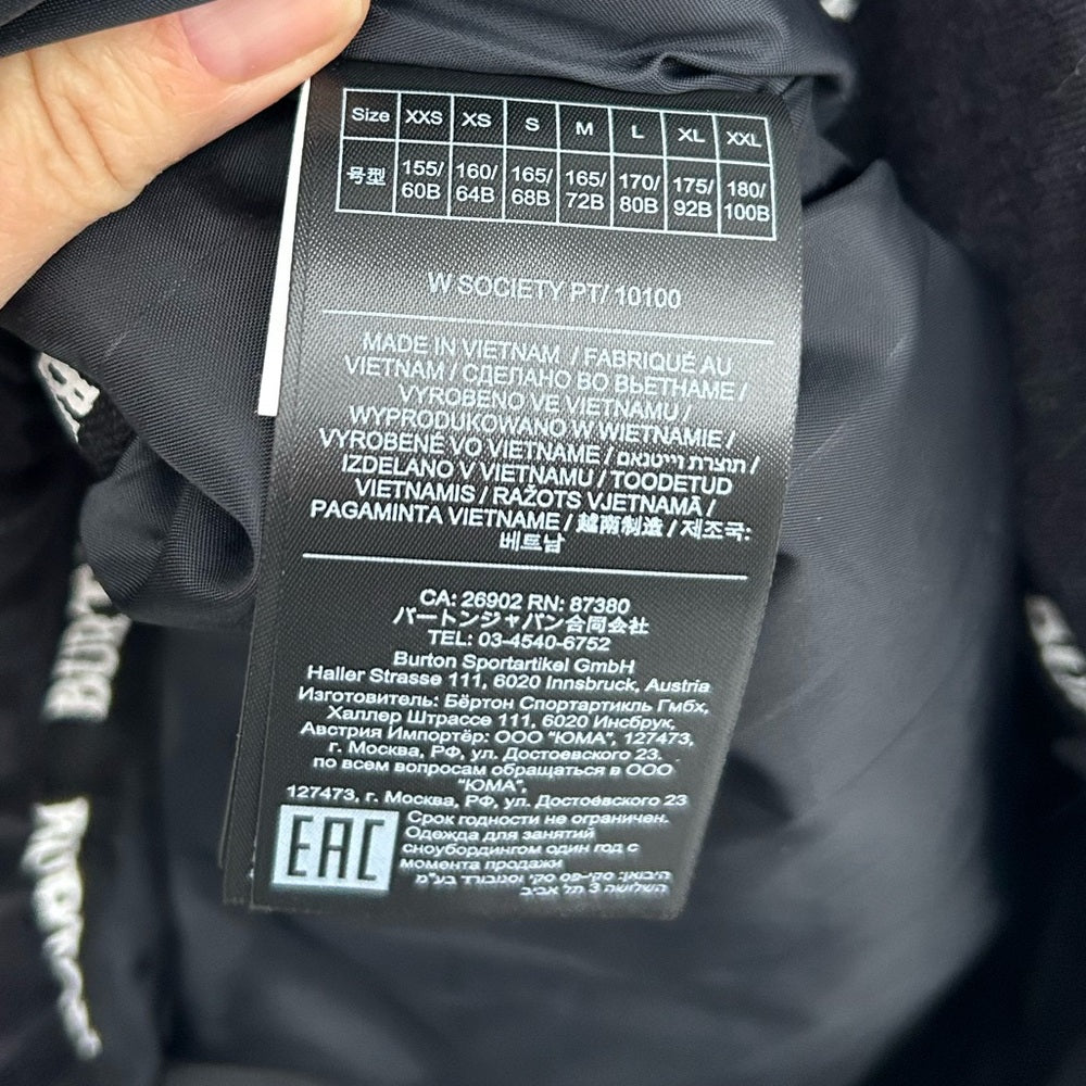 Burton Society Snowboard pants, BNWT, size Large