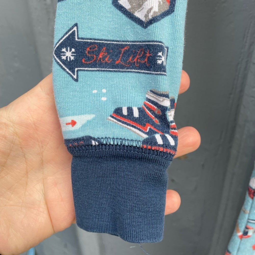 Little Blue House Ski Holiday Kids Union Suit Onsie, Size 8