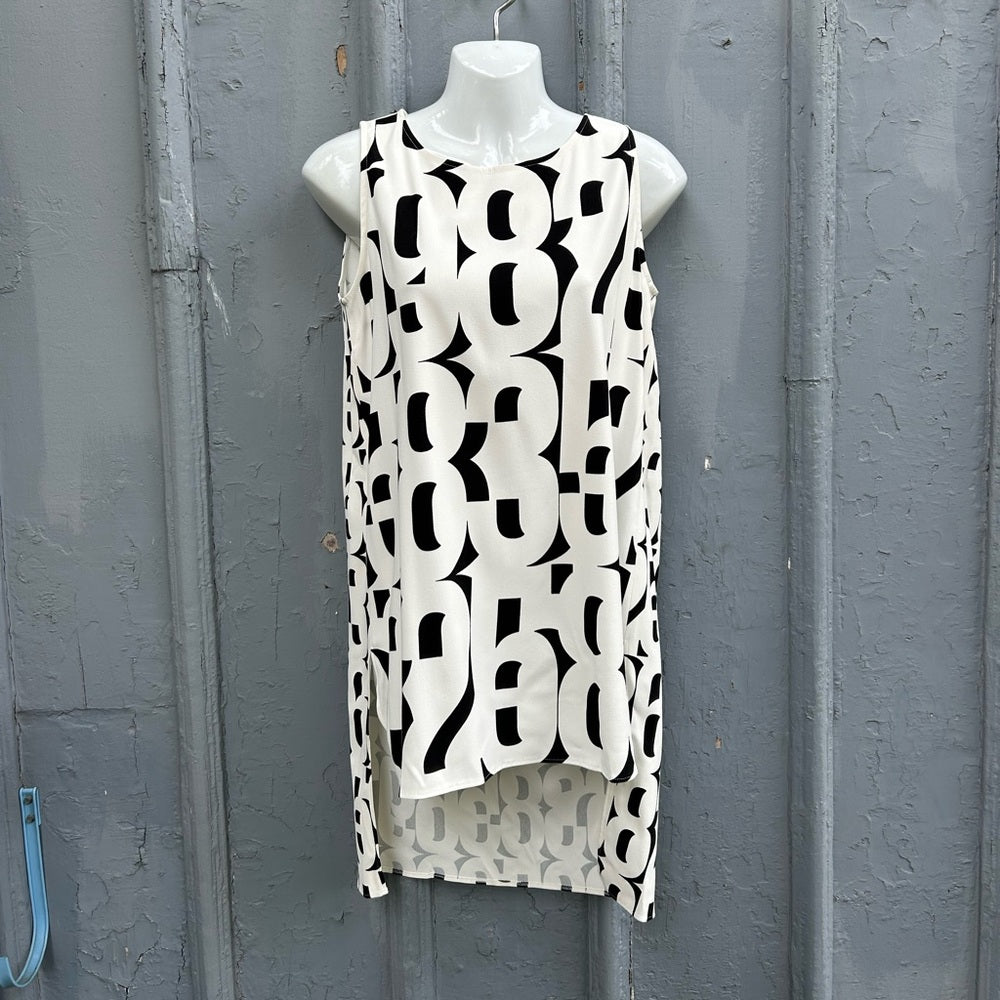 SportMax MaxMara Black & White High Low tunic, BNWT, size Small