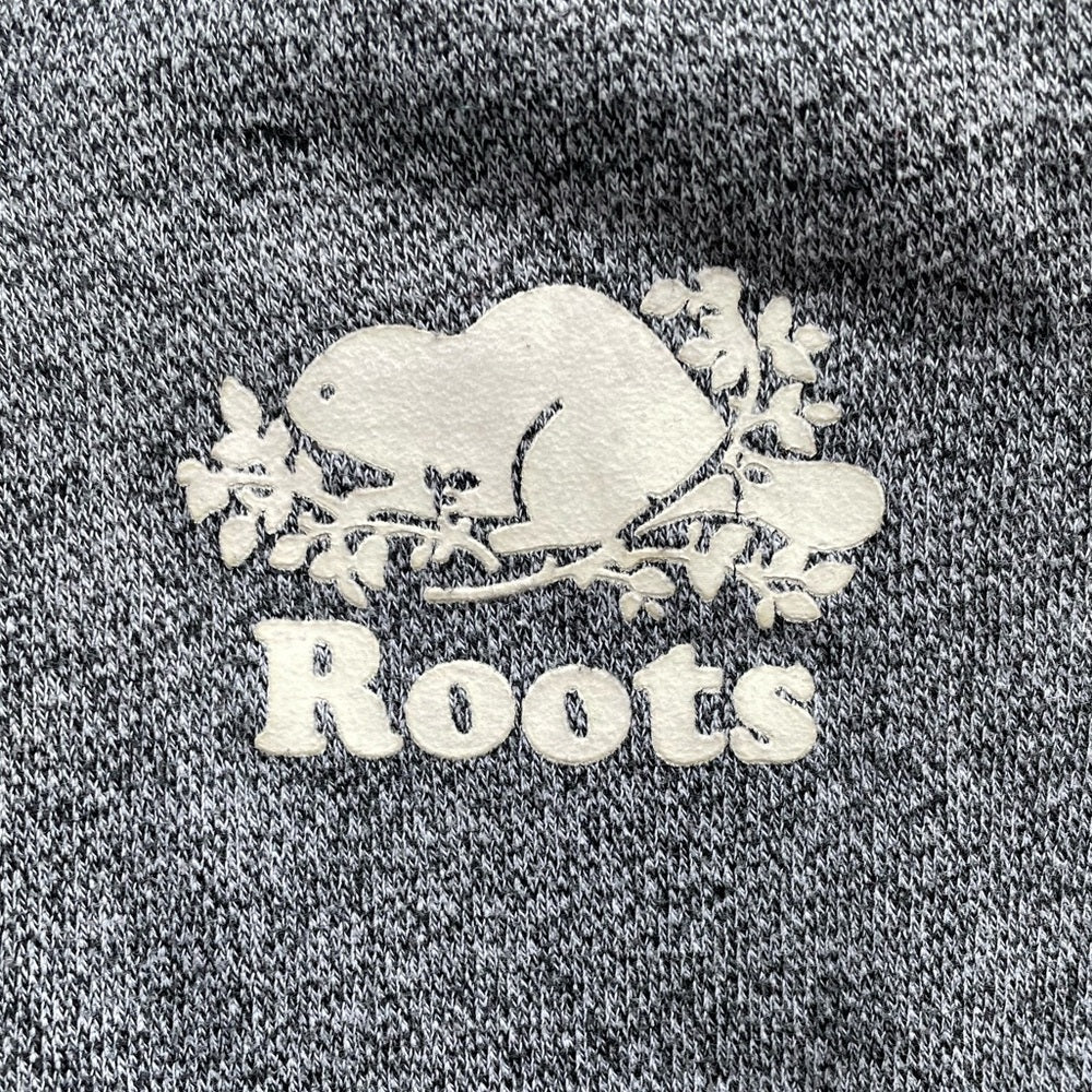 Roots Zip Front Salt & Pepper Hoodie, size 10
