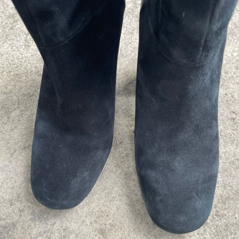 See By Chloé Black Suede Leather Ankle Boots, Size 37