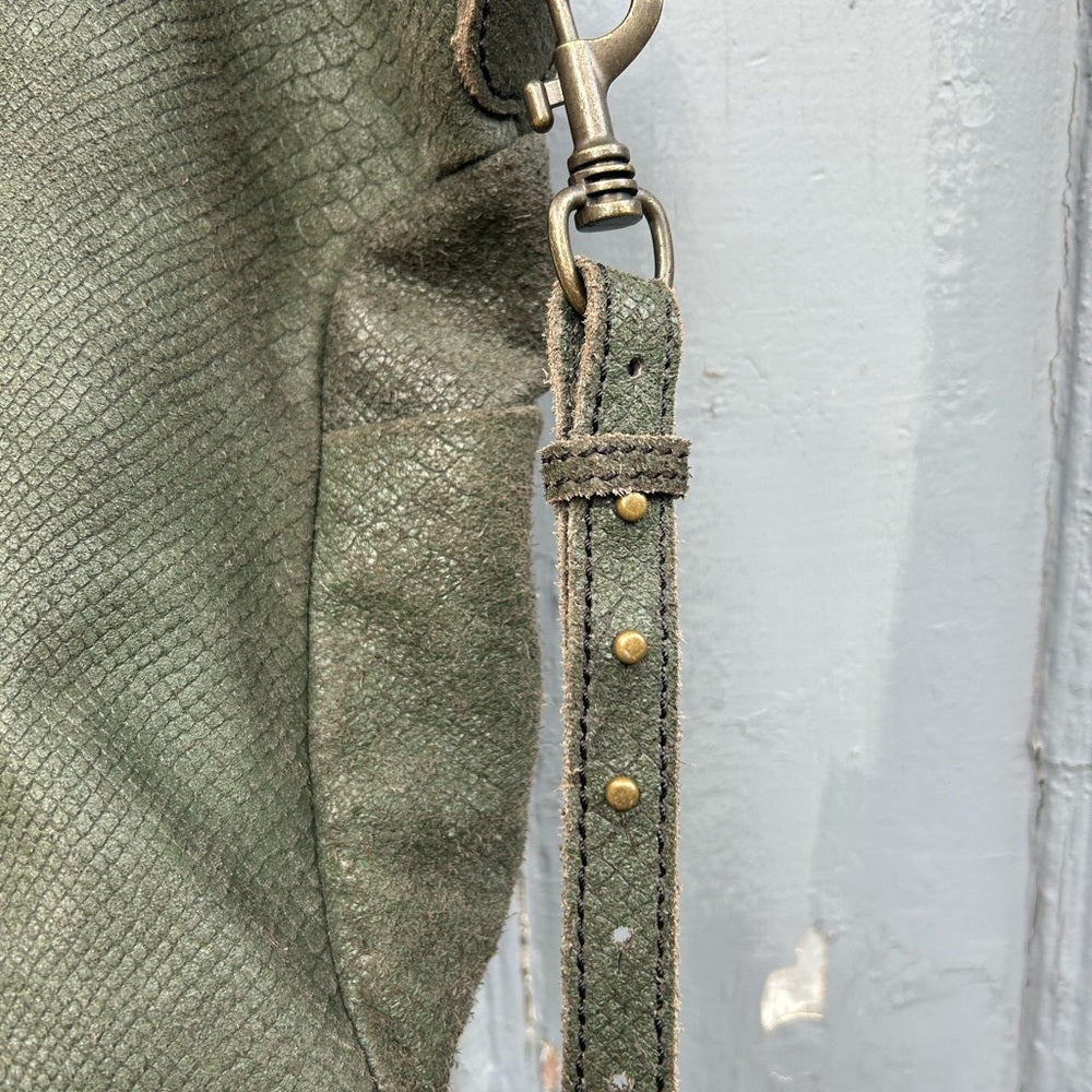 Liebskind Leather snakeskin hobo bag, 13.5”x 17”x 6.5”