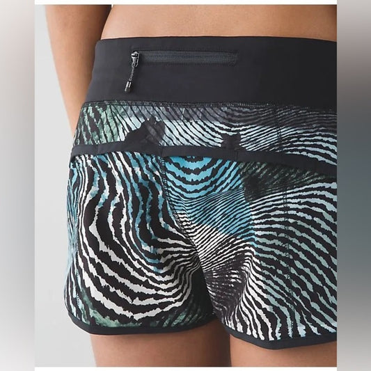 Lululemon 2016 Seawheeze Tracker Short, size 6 Secret Society Tofino Teal