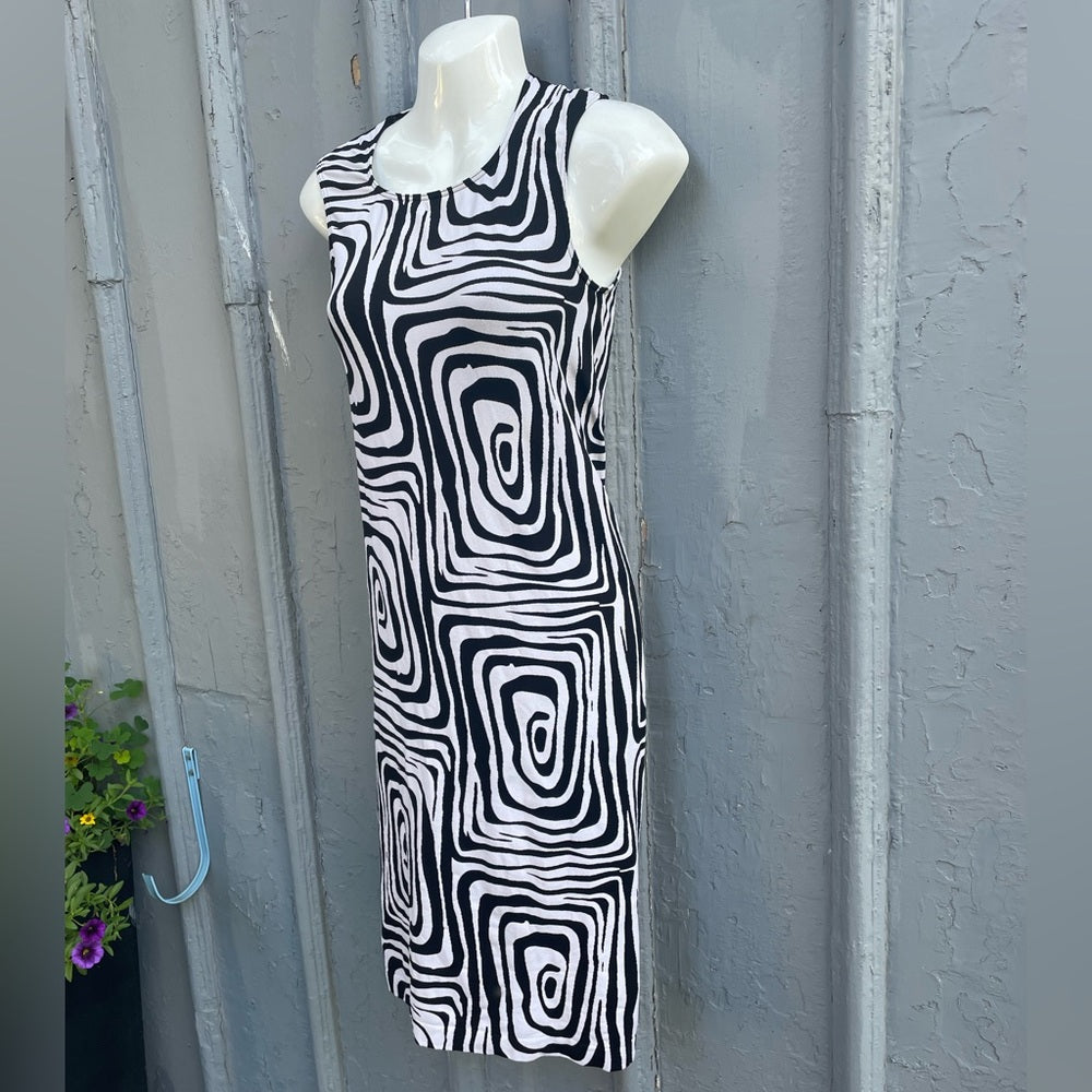 Wolford Black & White Patterned Bodycon dress, size XS