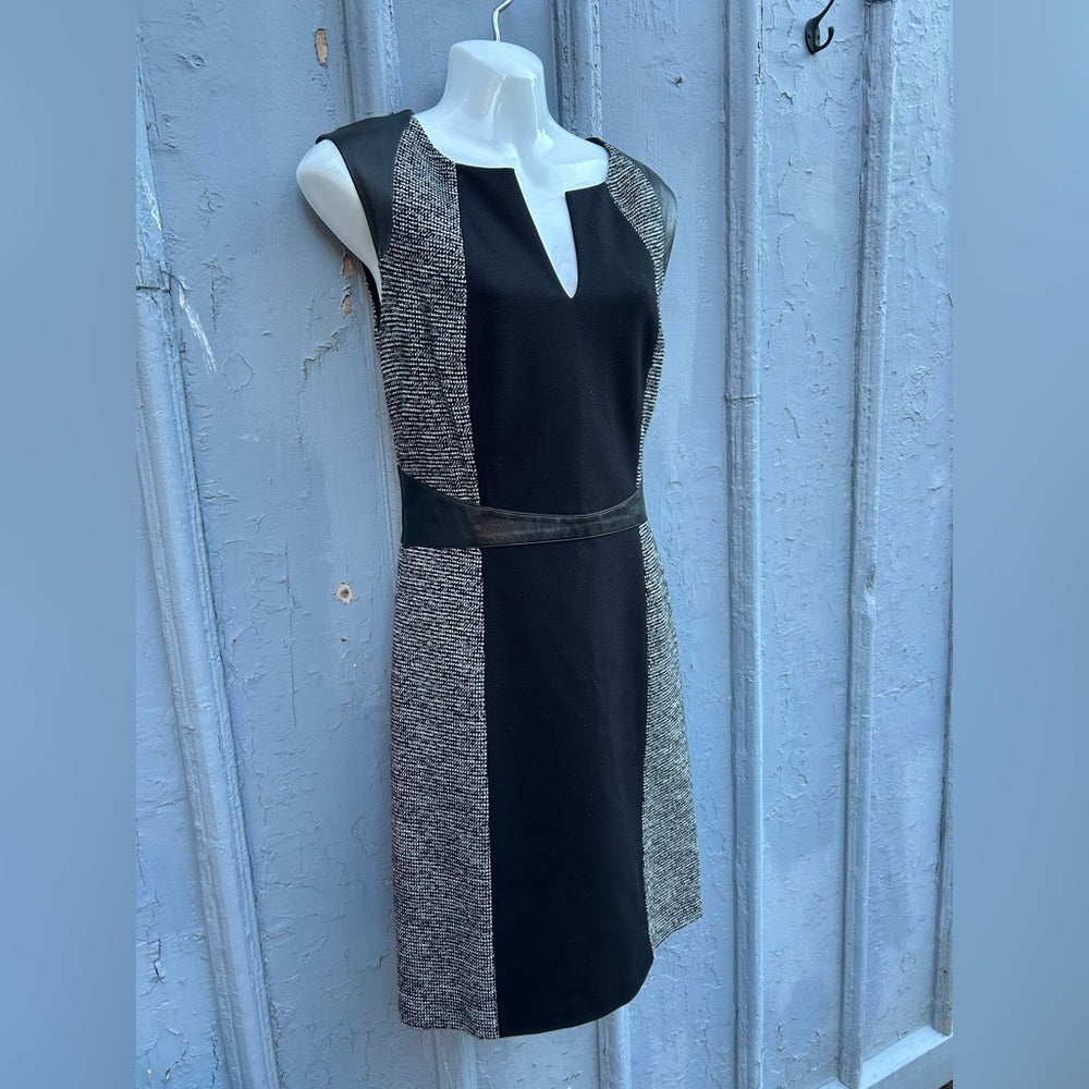Rebecca Taylor Caitlyn Tweed & Twill Shift Dress , size 8
