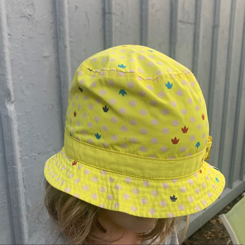 HBC Olympic maple leaf yellow bucket hat