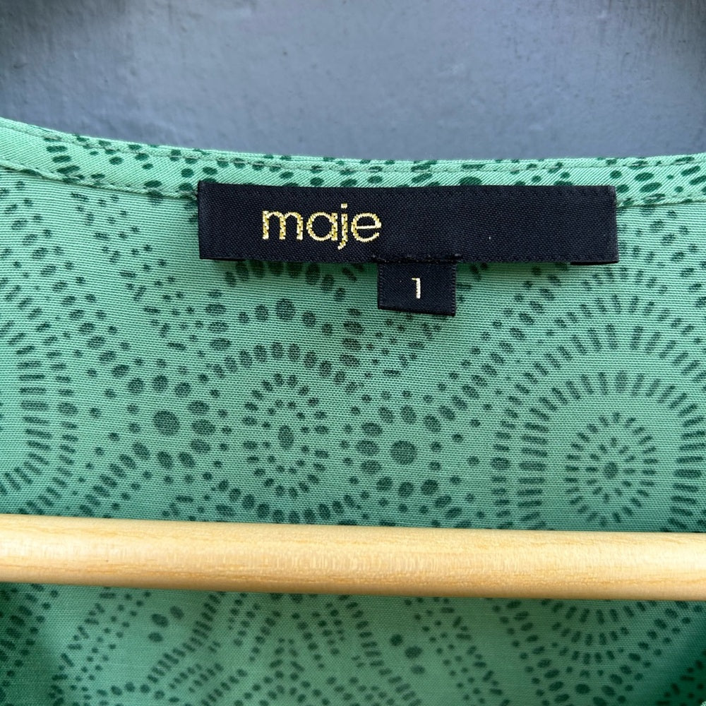 Maje Limaro Graphic-Print Woven Blouse, size 1 (Small)