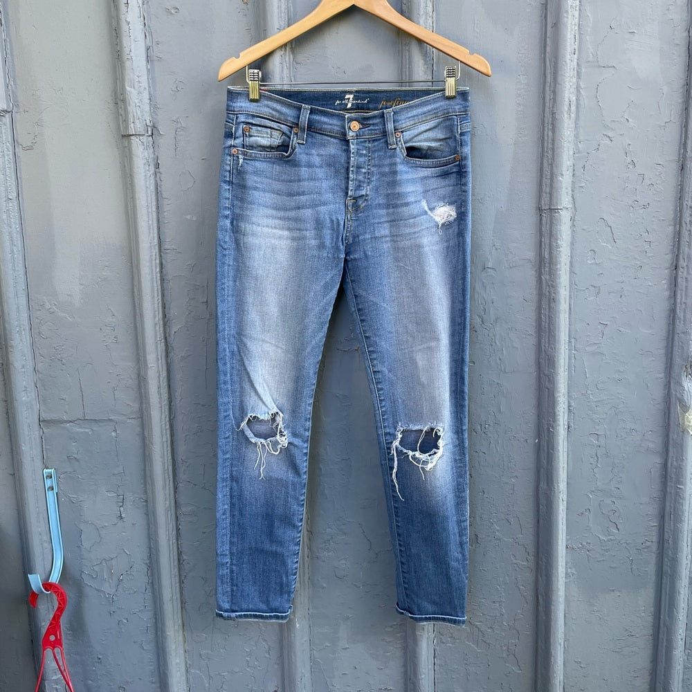 7 For Mankind Josefina skinny boyfriend Jeans Sz 27