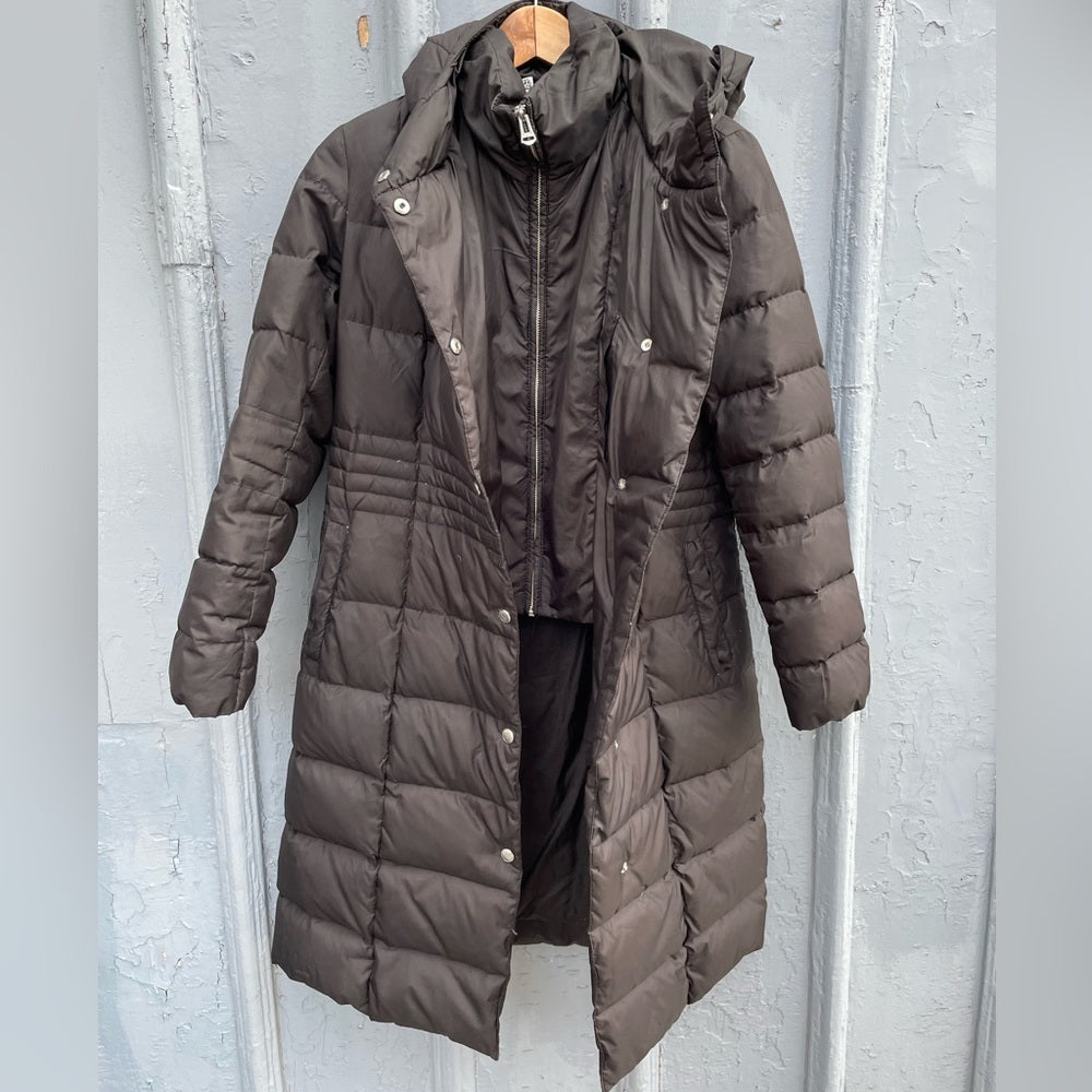 Cole Haan Bib Insert Down & Feather Fill Coat, size XS