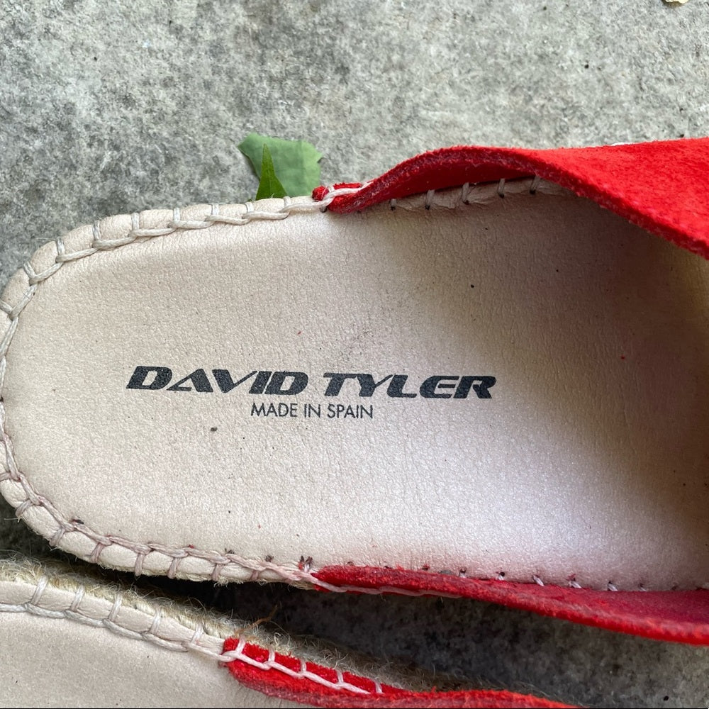 David Tyler Betty Espadrille cross front sandal, size 40