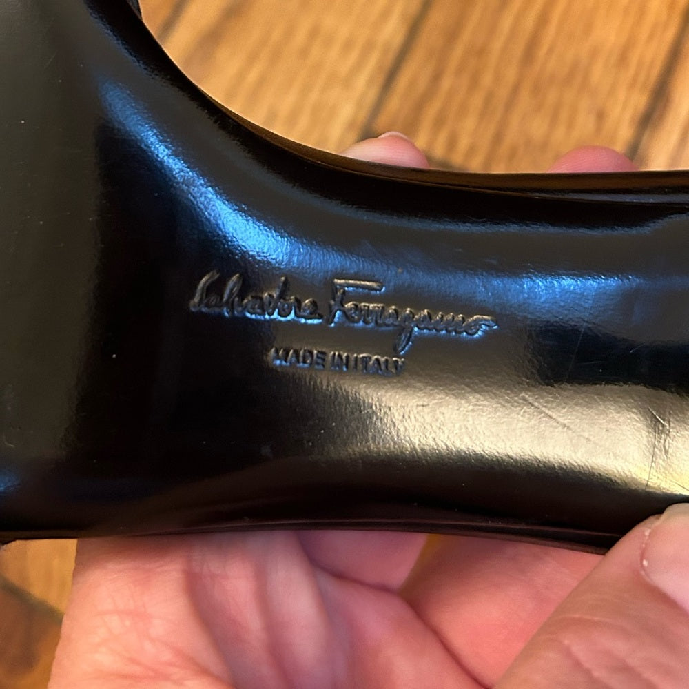 Salvatore Ferragamo Strappy Kitten Heel Sandals, size 8