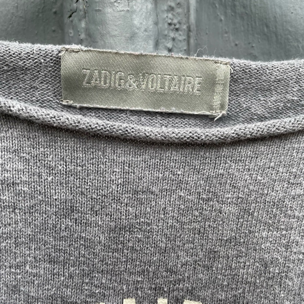 Zadig and Voltaire cotton z&v rocks knit dress, size 6