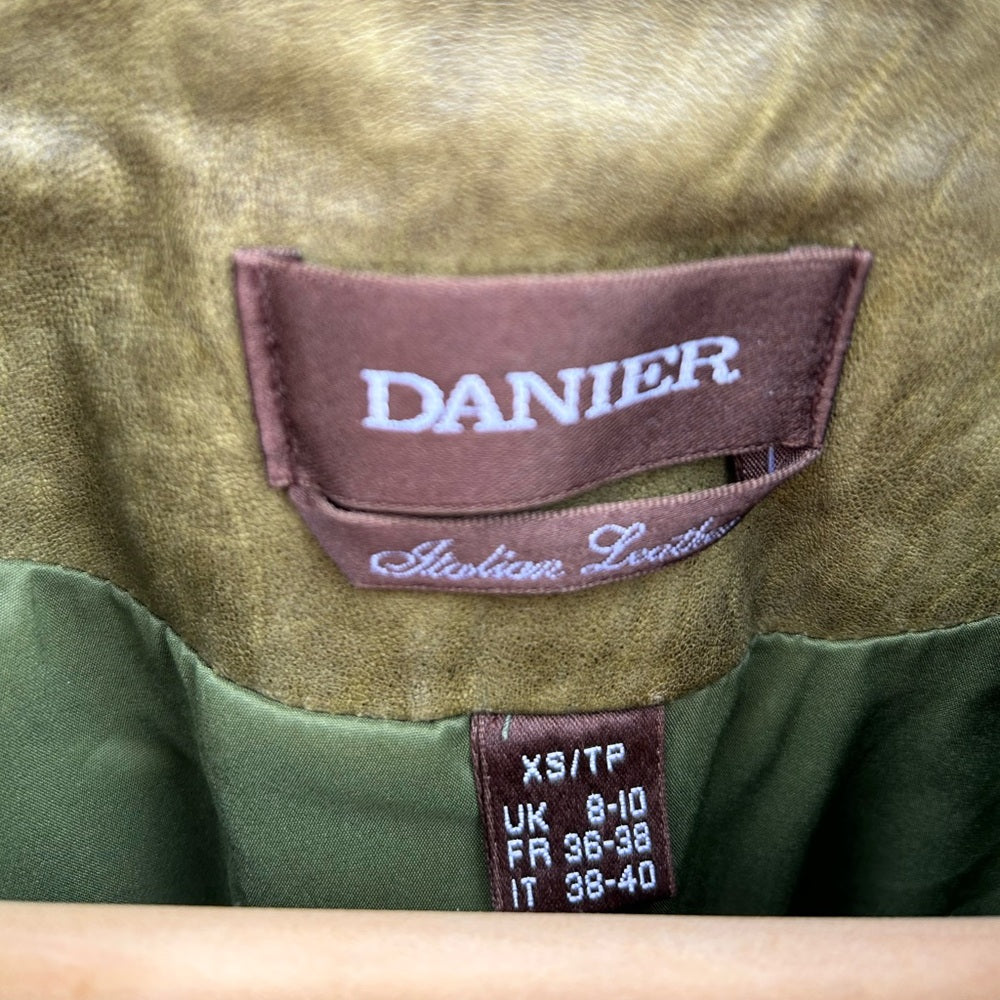 Danier tan leather moto Jacket, size xs