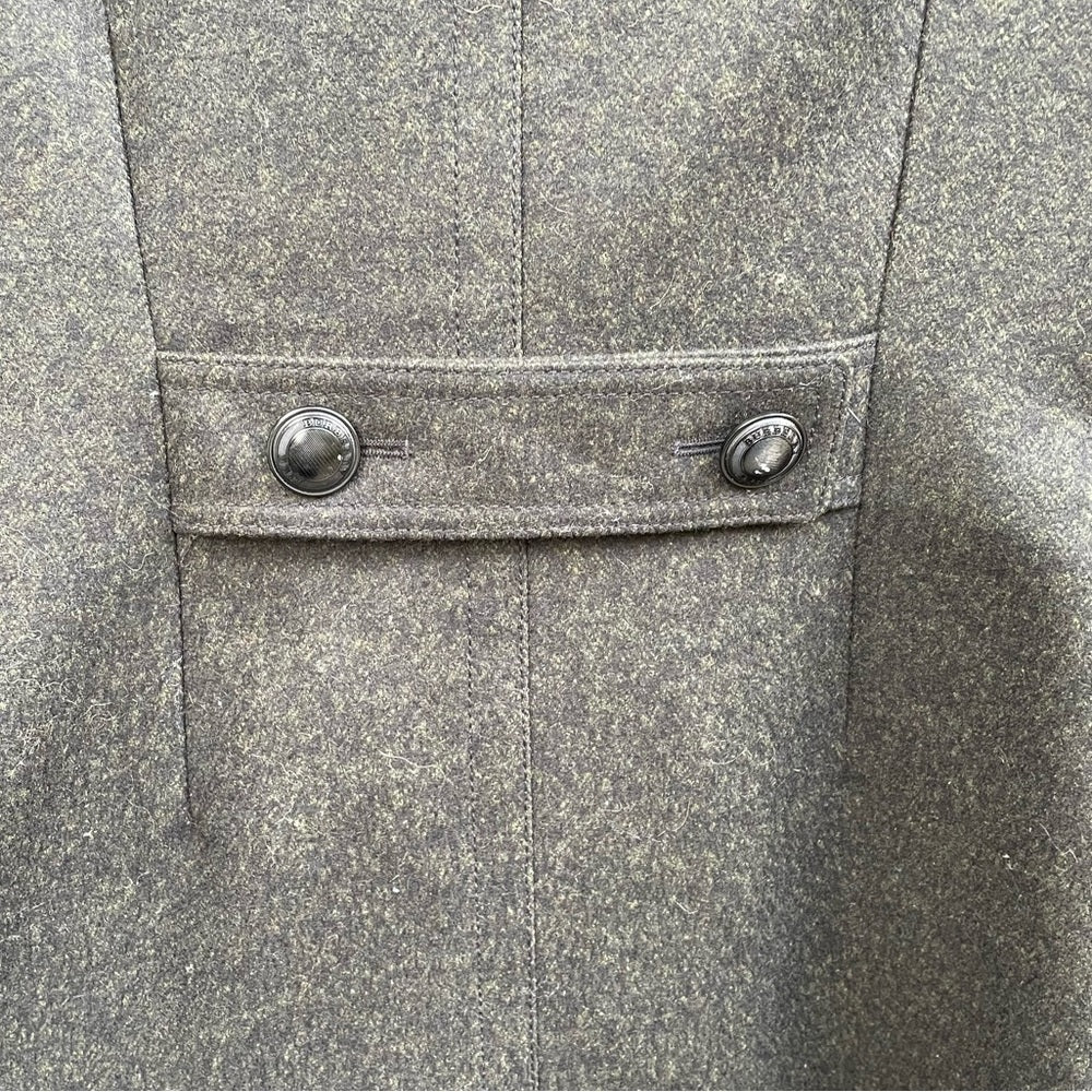 Burberry Brit Olive Green Wool Pea Coat, size 4