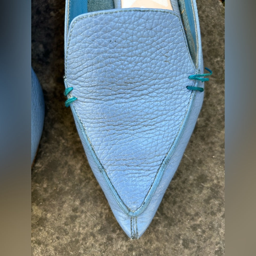 Nicholas Kirkwood Blue Beya Flat Loafer, size 38
