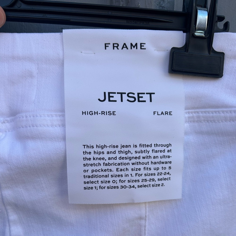 Frame White Jet Set Flare, BNWT, size 2 (Waist 30-34)