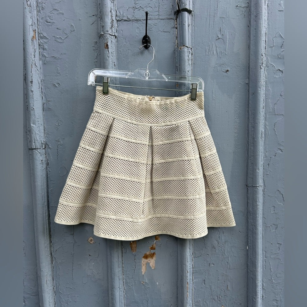 Endless Rose Taupe Mesh Mini Skirt, size S