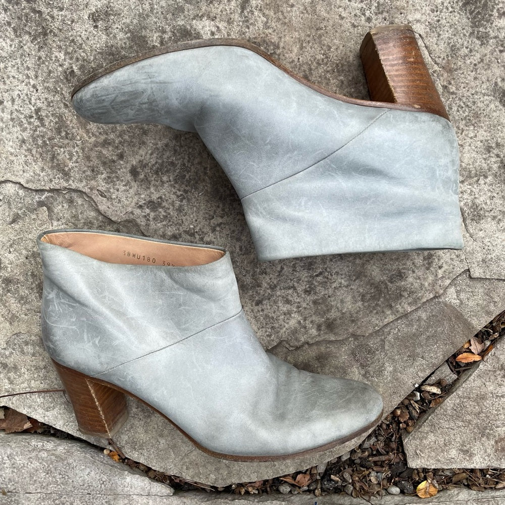 Maison Martin Margiela Line 22 Blue Leather Boots, size 39.5