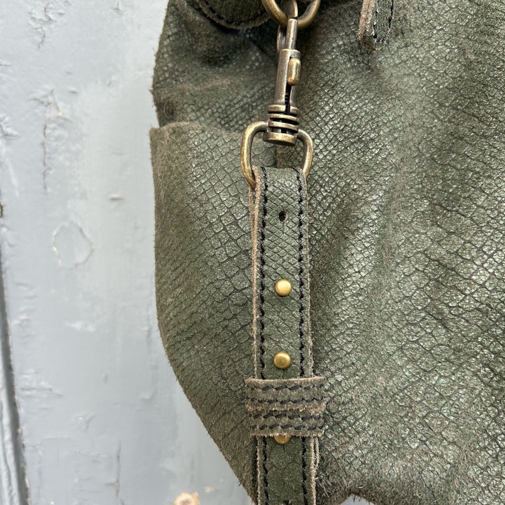 Liebskind Leather snakeskin hobo bag, 13.5”x 17”x 6.5”