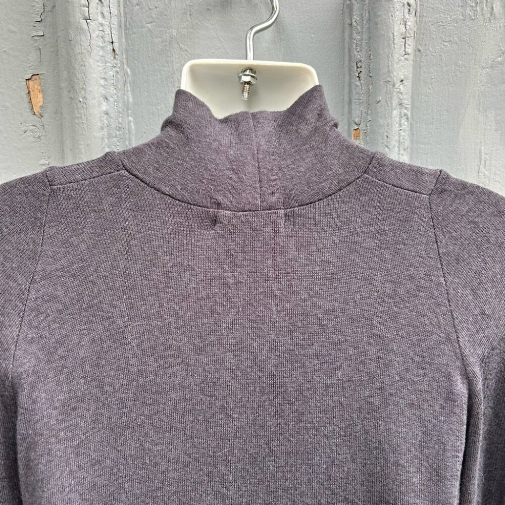 Allison Wonderland Pillar Grey Sleeve Detail Modal Turtleneck, size 6