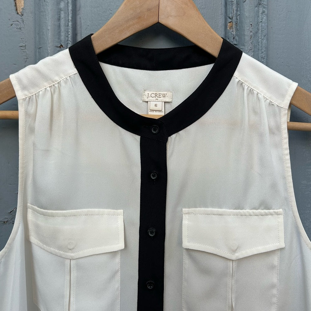 J Crew Sleeveless Blouse, Size 6