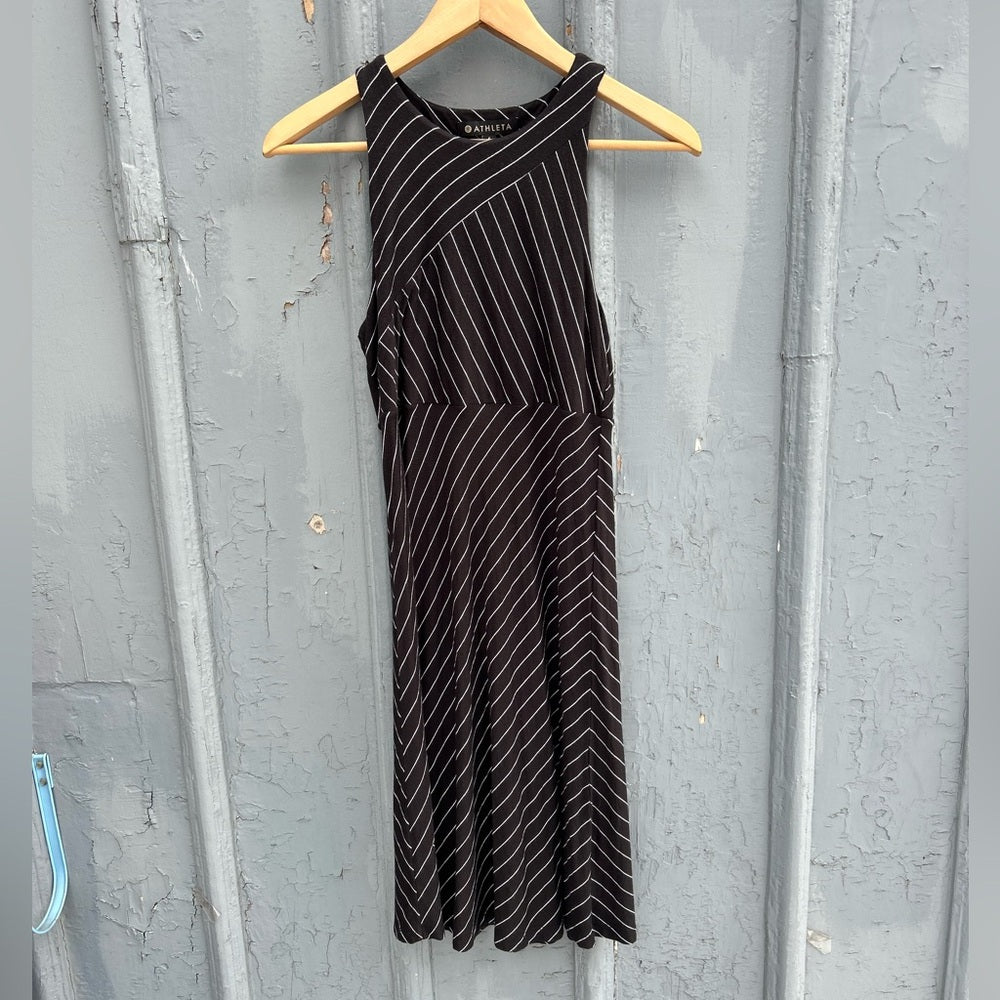 Athleta Santorini High Neck Mix Stripe Dress, Small