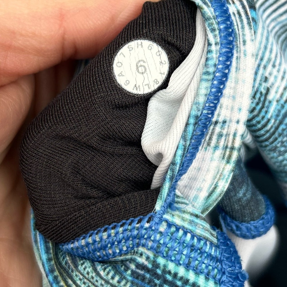 Lululemon Wunder Under Hi-Rise 7/8 Tight 25" Sun Dazed Multi Blue, size 6