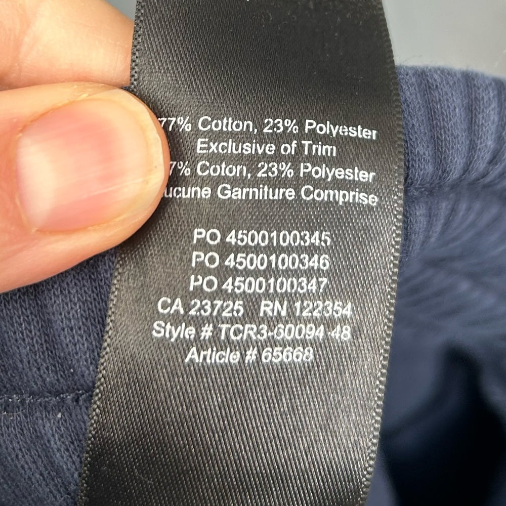 TNA Navy Cozy Fleece Boyfriend Sweatpants, size M