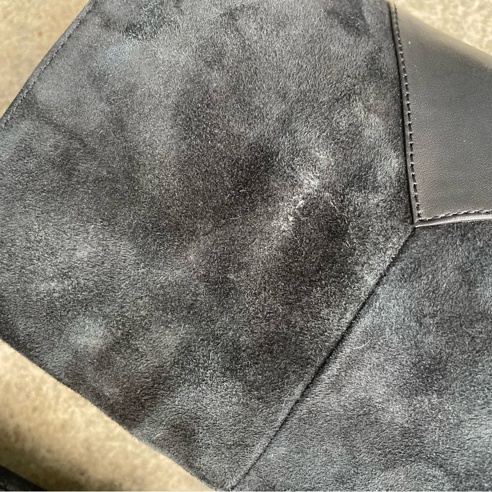 See By Chloé Black Suede Leather Ankle Boots, Size 37