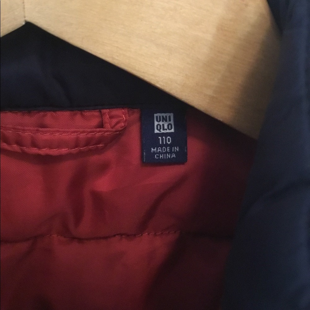 Uniqlo red/ blue insulated vest, size 4
