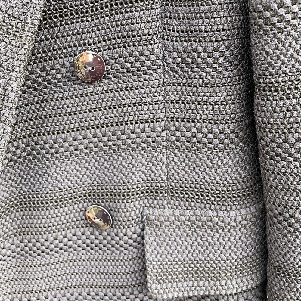 Trussardi lace overlay navy blazer, size it 40