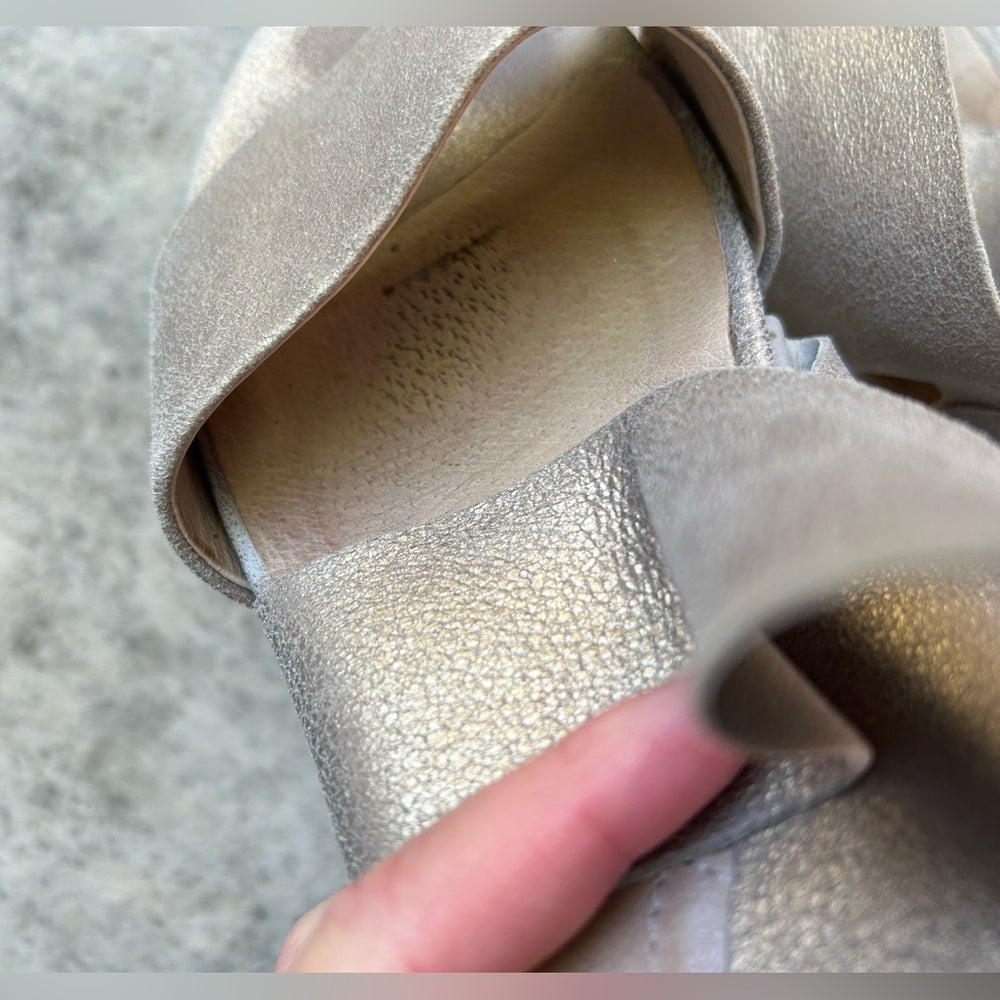 Eileen Fisher Sport Metallic Suede Sneaker Sandal, size 9