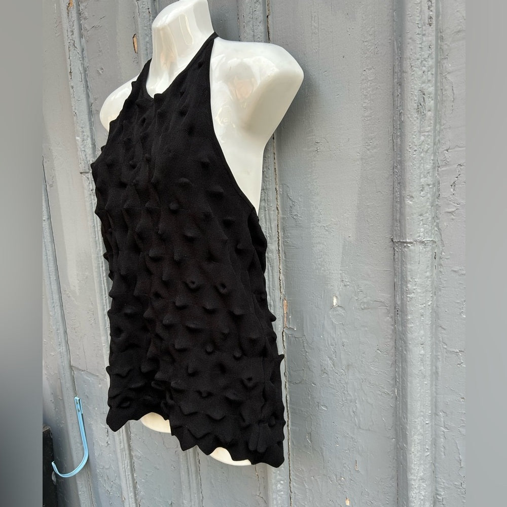 Adolpho Dominguez Black Knit Tank, BNWT, Large