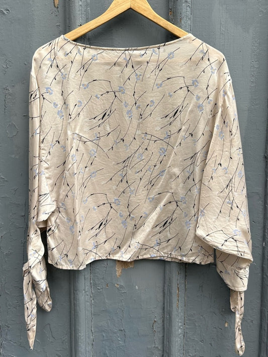 Club Monaco Cream Blossom Blouse, Small