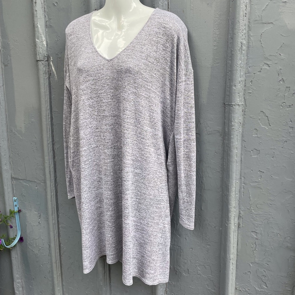 Wilfred Free Gail Grey Reposa Long Sleeve Knit Dress, Size Small