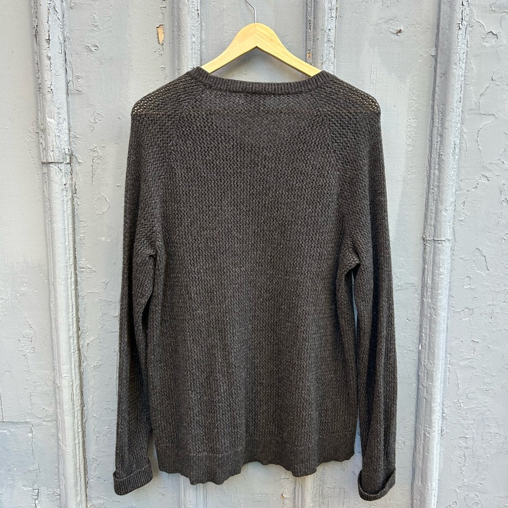 Patagonia Grey Recycled Cashmere Wool Sweater, size Large