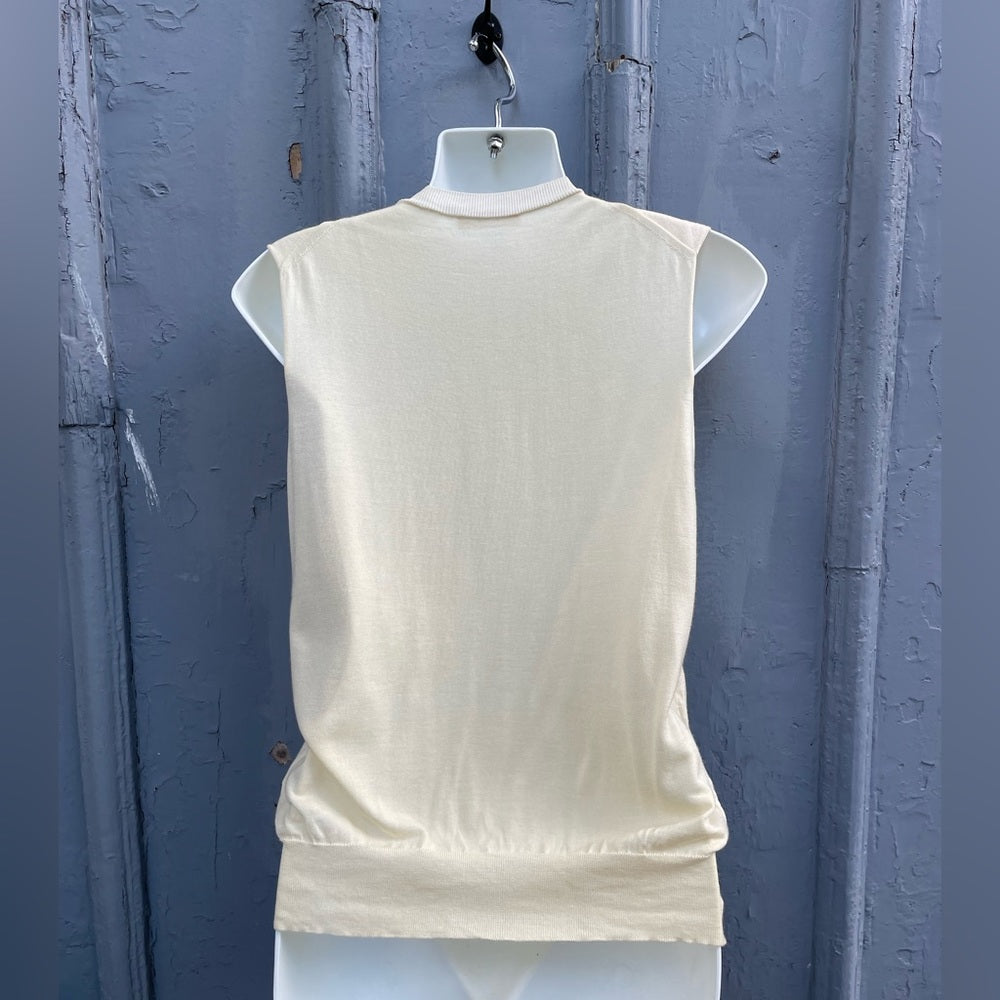 Celine Sleeveless Silk, Wool, Cashmere knit Sweater, size XS