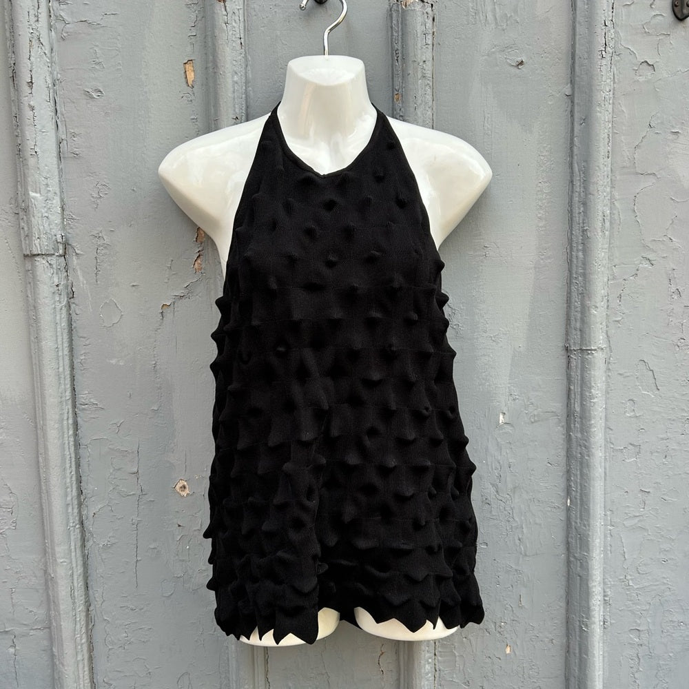 Adolpho Dominguez Black Knit Tank, BNWT, Large