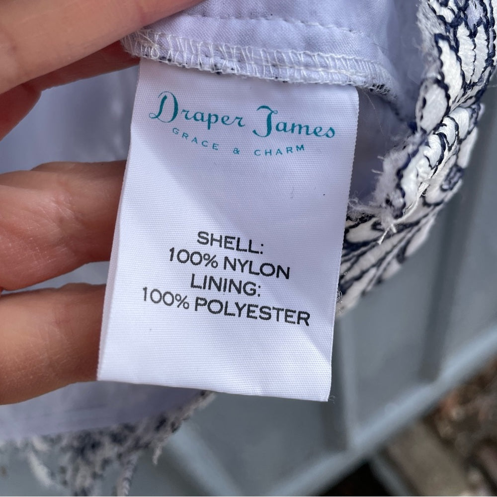 Draper James Magnolia White Floral Lace Top , size 14
