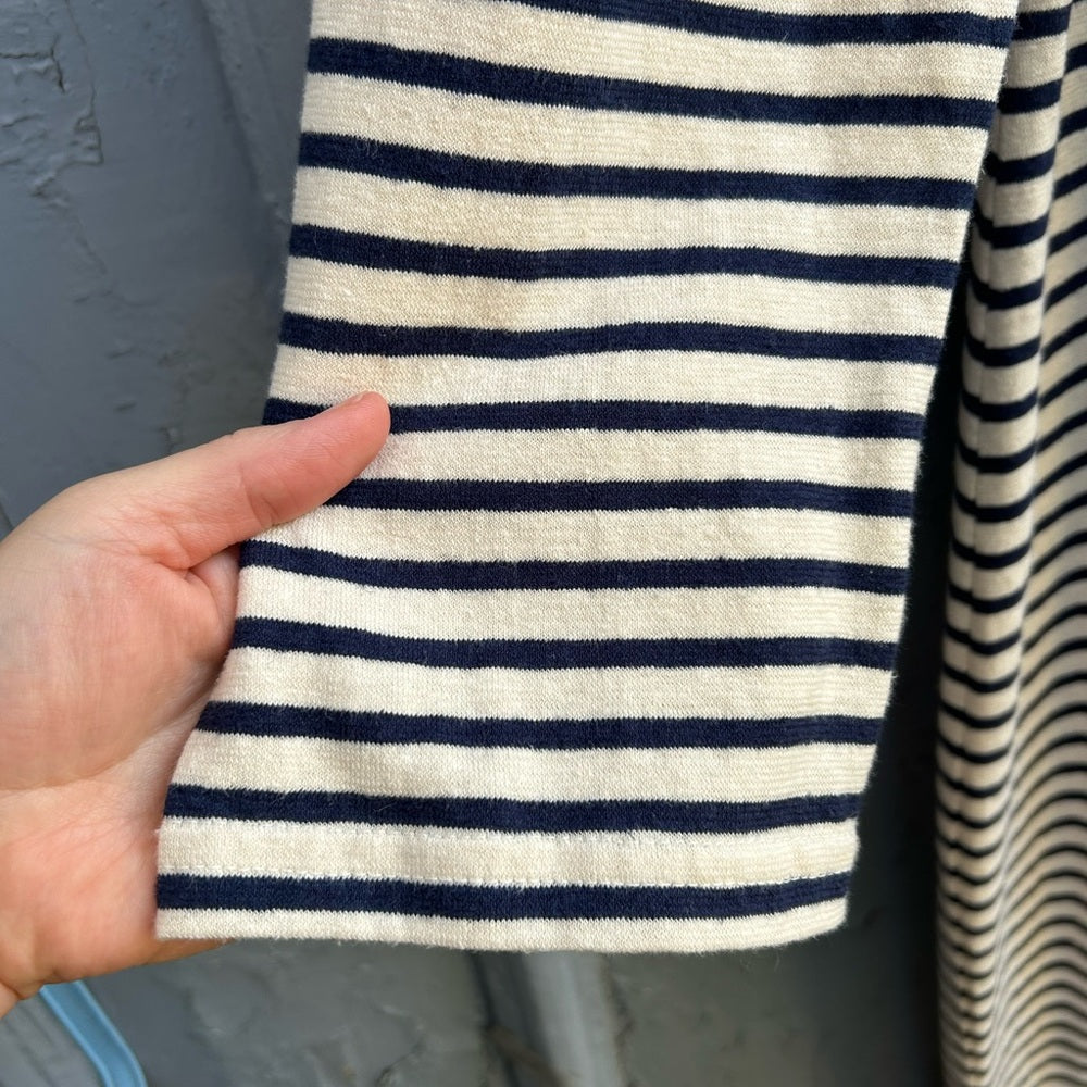 Emerson Fry long V Neck Navy Striped maxi dress, BNWT, Large