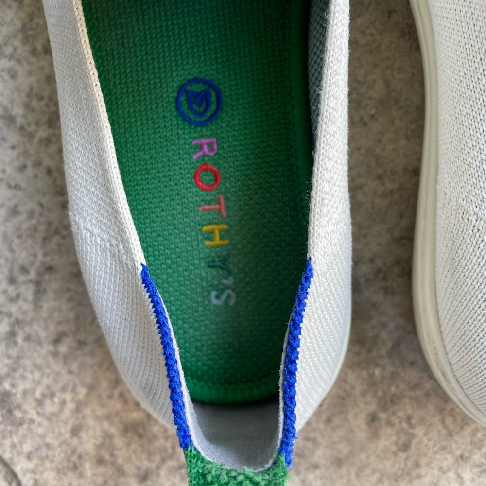 Rothys Lollipop Terry Stripe Kids Slip on Sneaker, size Y3