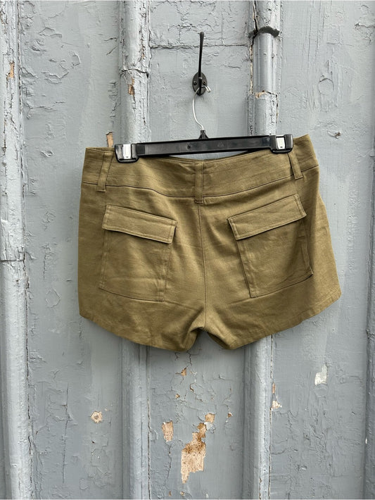 Theory linen cotton khaki shorts, size 6