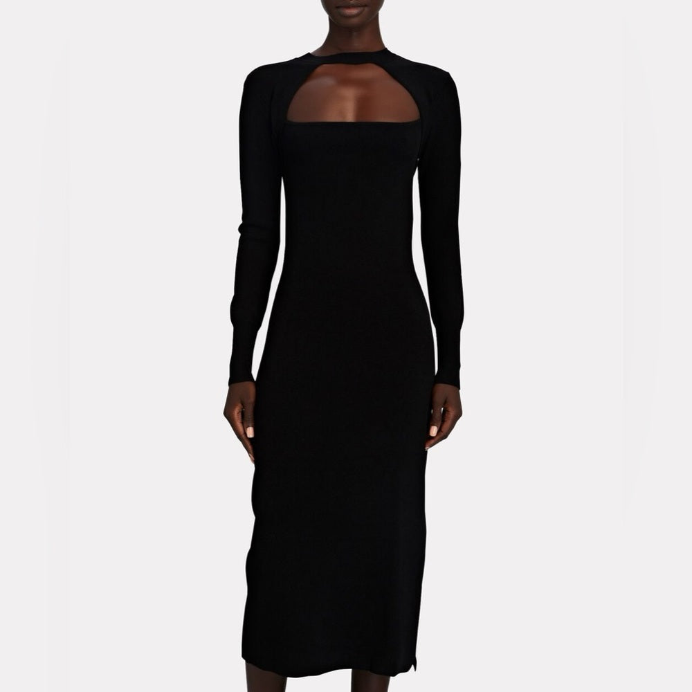 FRAME Cut-Out Midi Sweater Dress, size Large