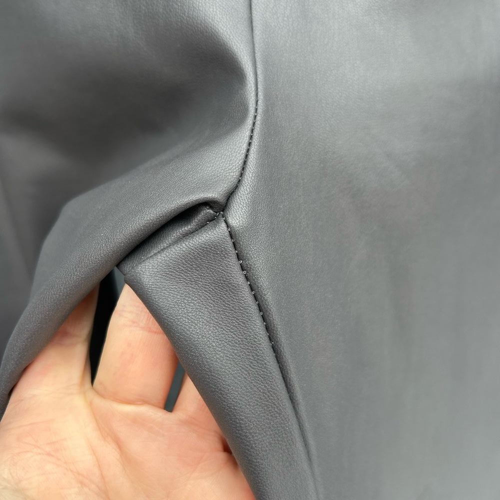 7 for all Mankind Grey Faux Leather Leggings, Size M