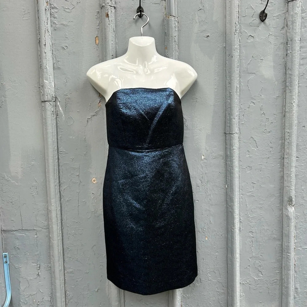 Tibi Strapless Metallic Dress, size 4